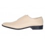 pantofi barbati eleganti bej din piele naturala dintr-o bucata cu siret GKR51TSB